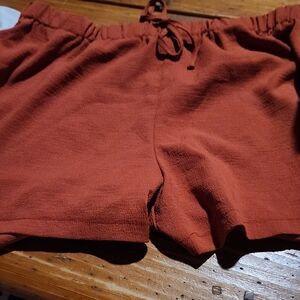 Women's High Waist Terracotta Shorts